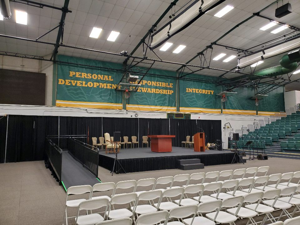 graduation stage rental