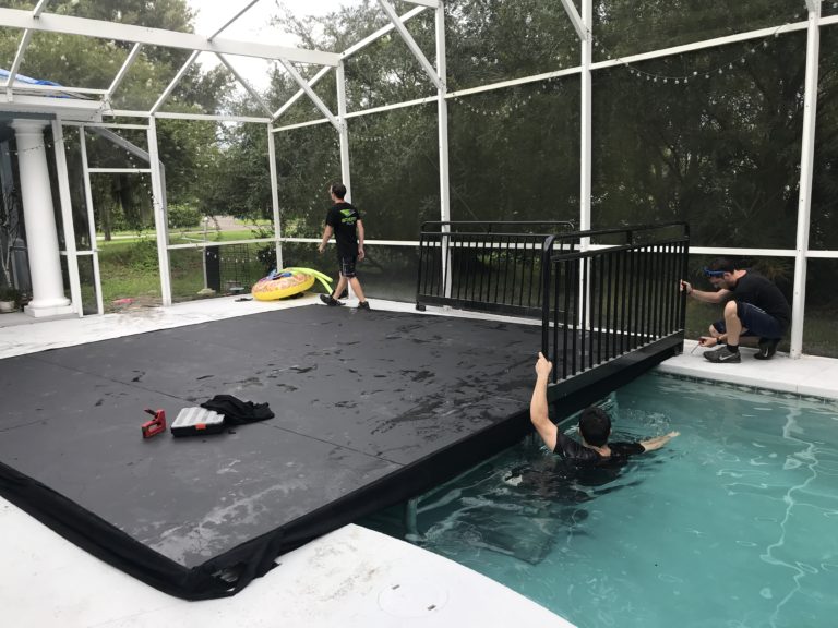 Pool Stage Cover with Railing Orlando Stage Rental